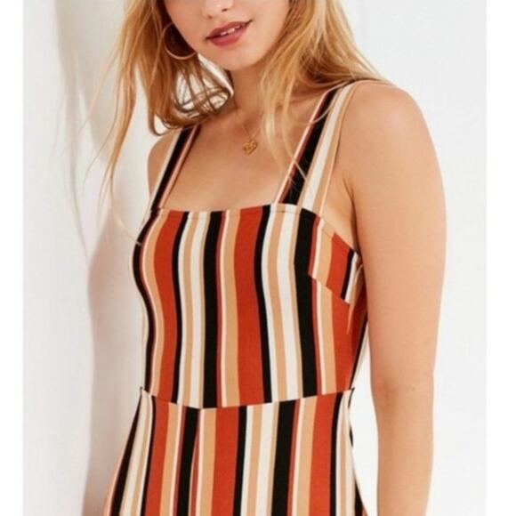 Urban Outfitters Striped Jumpsuit Sleeveless Wide Leg Boho Summer Casual Soft XS - Picture 3 of 15